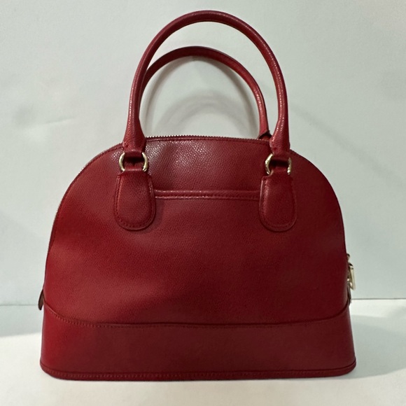 ❤️NWOT Coach Domed Cora Satchel with Crossbody Strap - Red with Brass Hardware - Picture 4 of 16